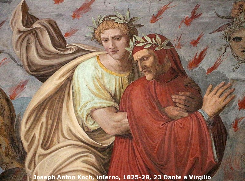Joseph Anton Koch, inferno,
                      1825-28, Dante e Virgilio